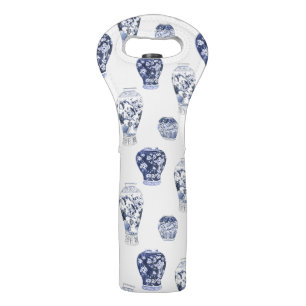 Ginger Jar Blue & White Wine Bag