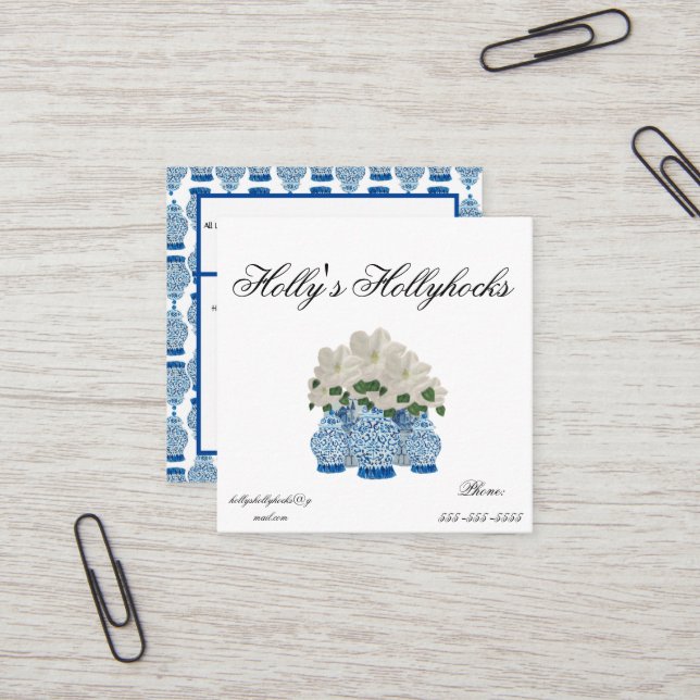 Ginger Jar Business Card 3.5" x 2.0" Personalized  (Front/Back In Situ)