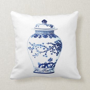 Ginger Jar No. 3 Pillow by Annechovie at Zazzle