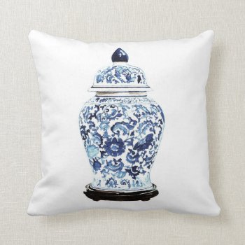 Ginger Jar No. 4 Pillow by Annechovie at Zazzle