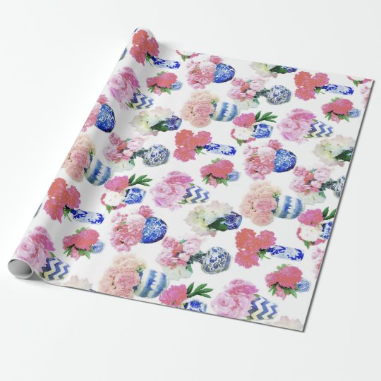 Ginger Jar Peonies Wrapping Paper