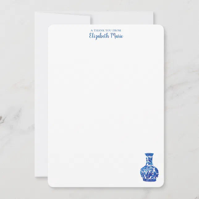 Ginger Jar Stationary Note Card Zazzle