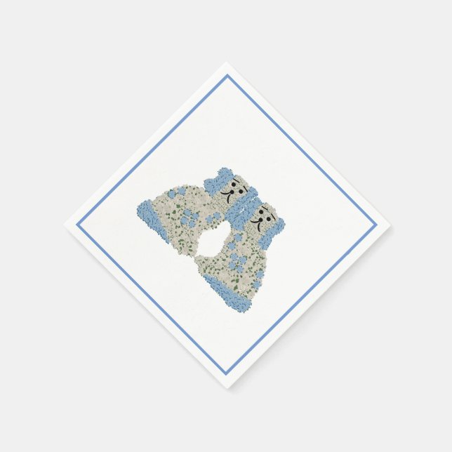 Ginger Jars Staffordshire Dogs Magnolia Napkins (Corner)