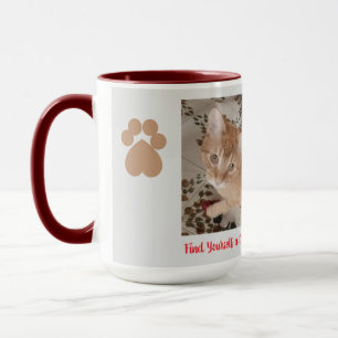 Ginger kitten 2 photos, find a cat, mug