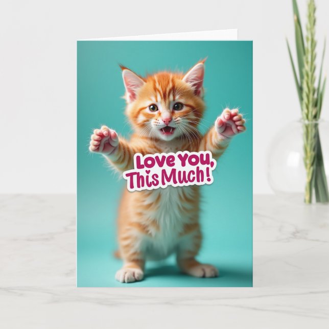 Ginger Kitten Affection Card (Front)