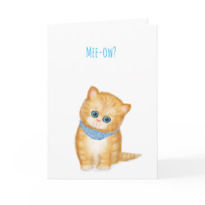Ginger kitten get well card
