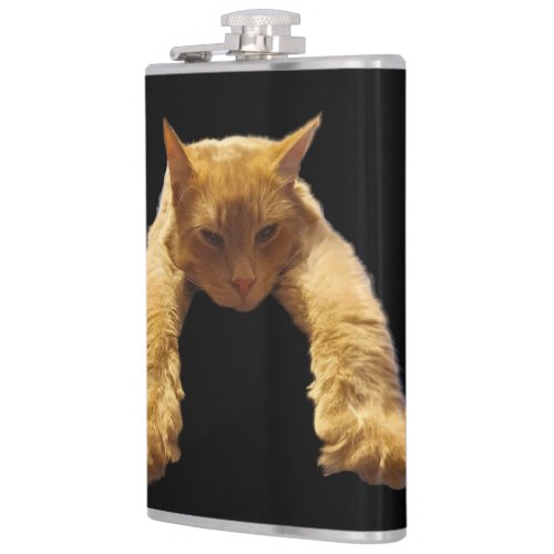 Ginger Lazy Cat Hip Flask