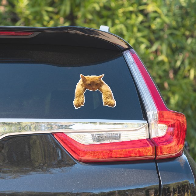 Ginger Lazy Cat,  Sticker (Car Side)