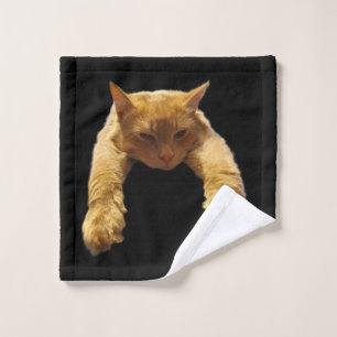 Ginger Lazy Cat, Wash Cloth
