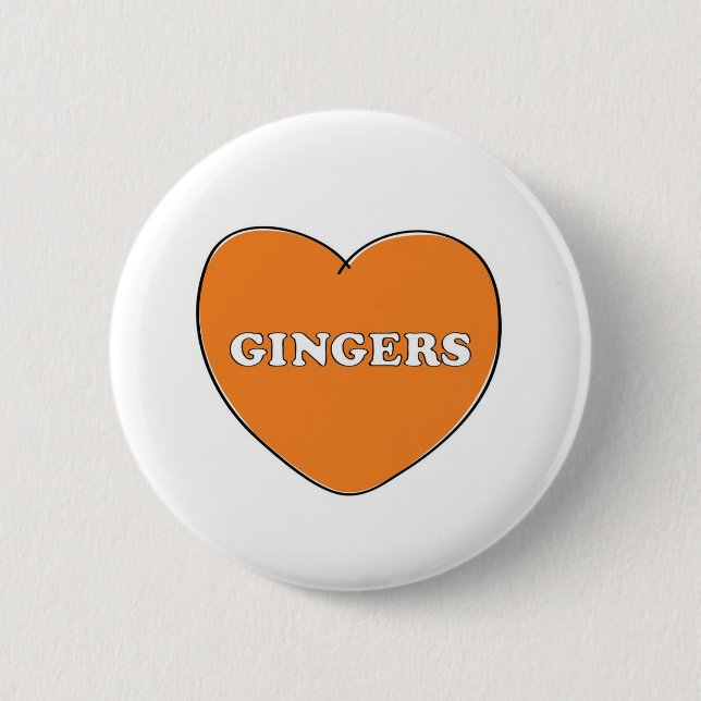 Ginger Love Pinback Button (Front)