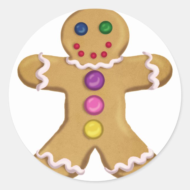 Ginger Man Classic Round Sticker (Front)