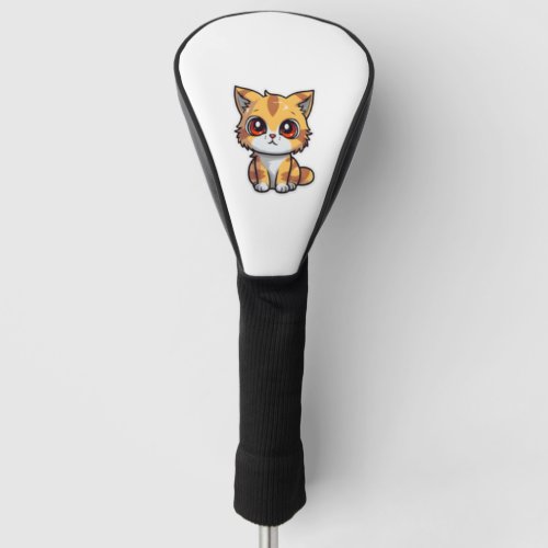 Ginger Munchkin Delight Whimsical Feline Art Class Golf Head Cover