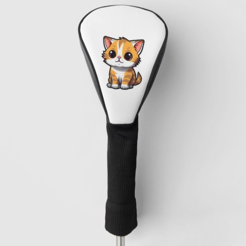 Ginger Munchkin Delight Whimsical Feline Art Class Golf Head Cover