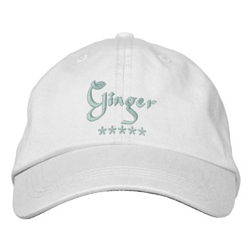 Ginger Name Embroidered Baseball Cap