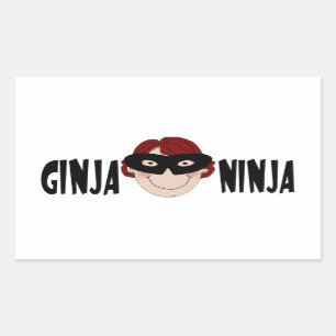 Ginger Ninja Rectangular Sticker