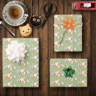 Ginger Orange Cat Funny Toilet Paper Green