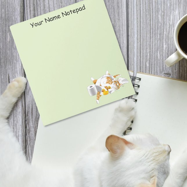 Ginger Orange Cat Funny Toilet Paper Notepad (Creator Uploaded)