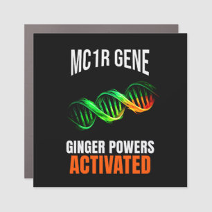 Ginger Powers Activated DNA Mutant Funny Redhead Car Magnet