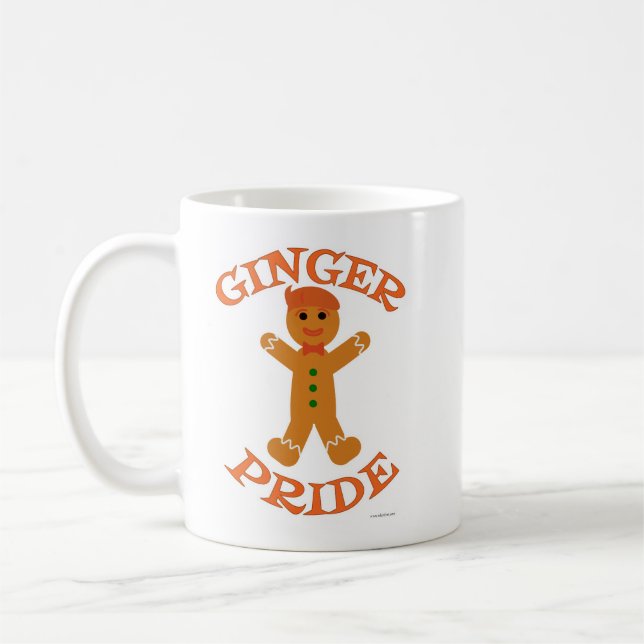 Ginger Pride Hair Color Holiday Fun Cookie Coffee Mug (Left)