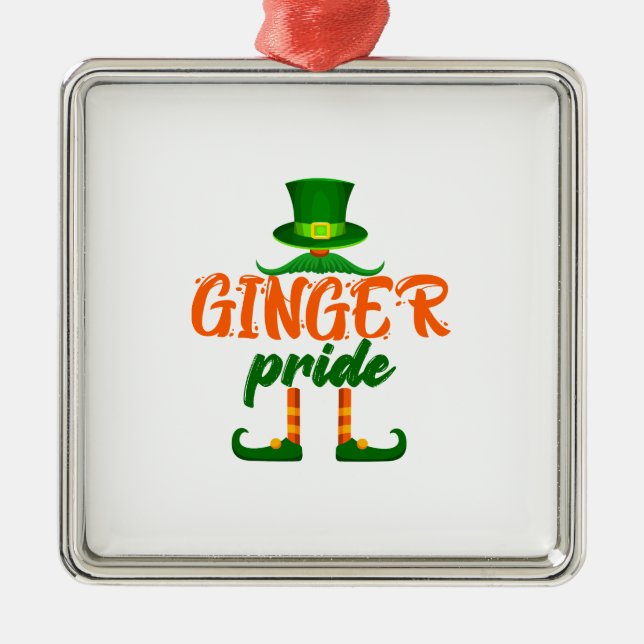 Ginger Pride Metal Ornament (Front)