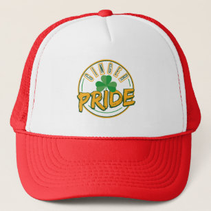 Ginger Pride St Patrick's Day Green Clover Leaf Trucker Hat
