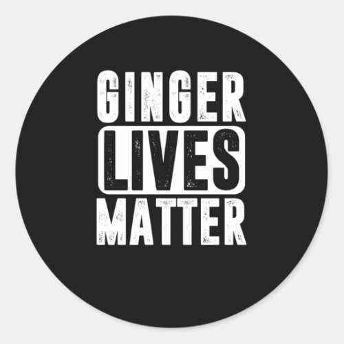 Ginger Redhead Red Hair Redheads Redhair Gift Classic Round Sticker