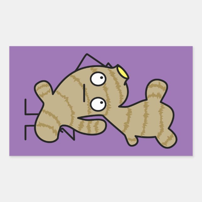 Ginger Root Healthy Asian Spice Rectangular Sticker (Front)