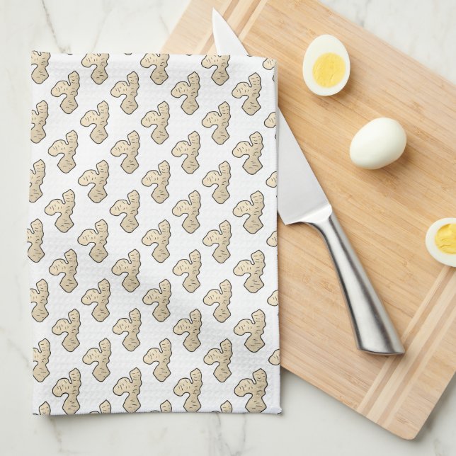 Ginger Root Kitchen Towel (Quarter Fold)