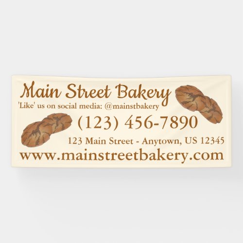 Ginger Snap Biscuit Bakery Bake Sale Business Banner