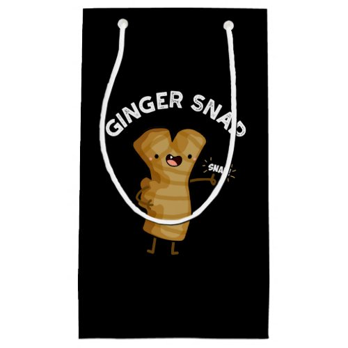 Ginger Snap Funny Food Spice Pun Dark BG Small Gift Bag