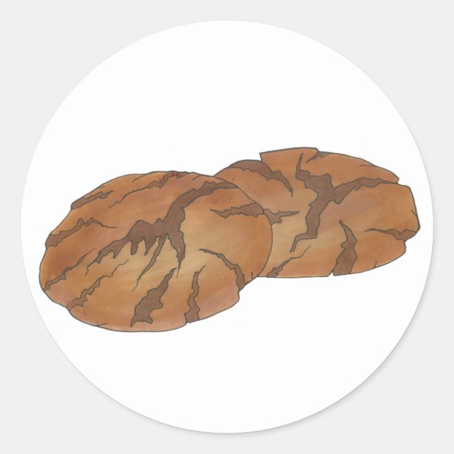 Ginger Snaps Gingersnap Biscuit Ginger Nut Cookies Classic Round Sticker (Front)