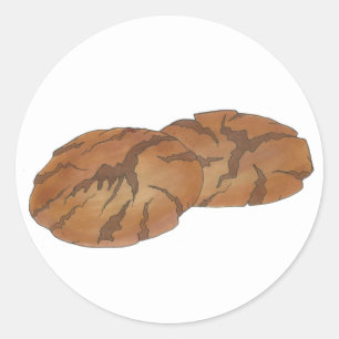 Ginger Snaps Gingersnap Biscuit Ginger Nut Cookies Classic Round Sticker