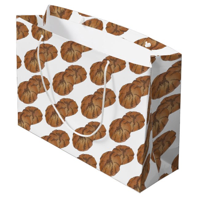 Ginger Snaps Gingersnap Biscuit Ginger Nut Cookies Large Gift Bag (Back Angled)