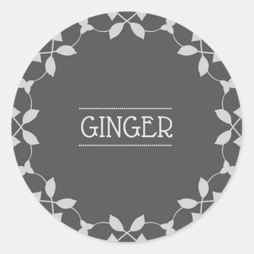 Ginger Spice Jar Sticker Labels