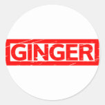 Ginger Stamp Classic Round Sticker