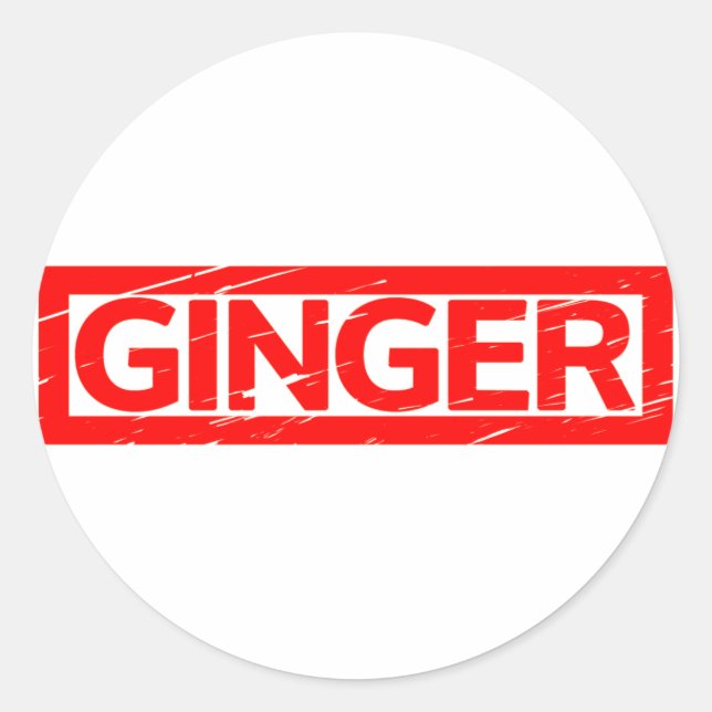 Ginger Stamp Classic Round Sticker (Front)