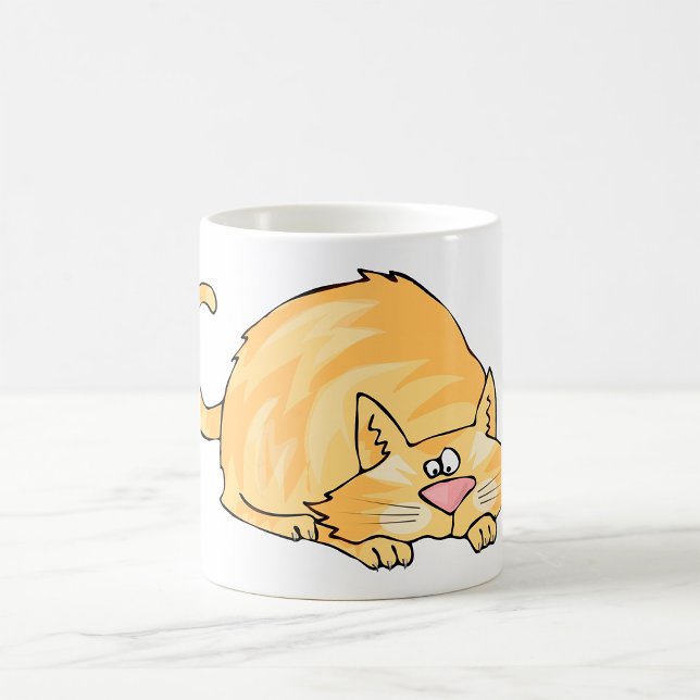 Ginger Tabby Cat Pouncing Coffee Mug (Creator Uploaded)
