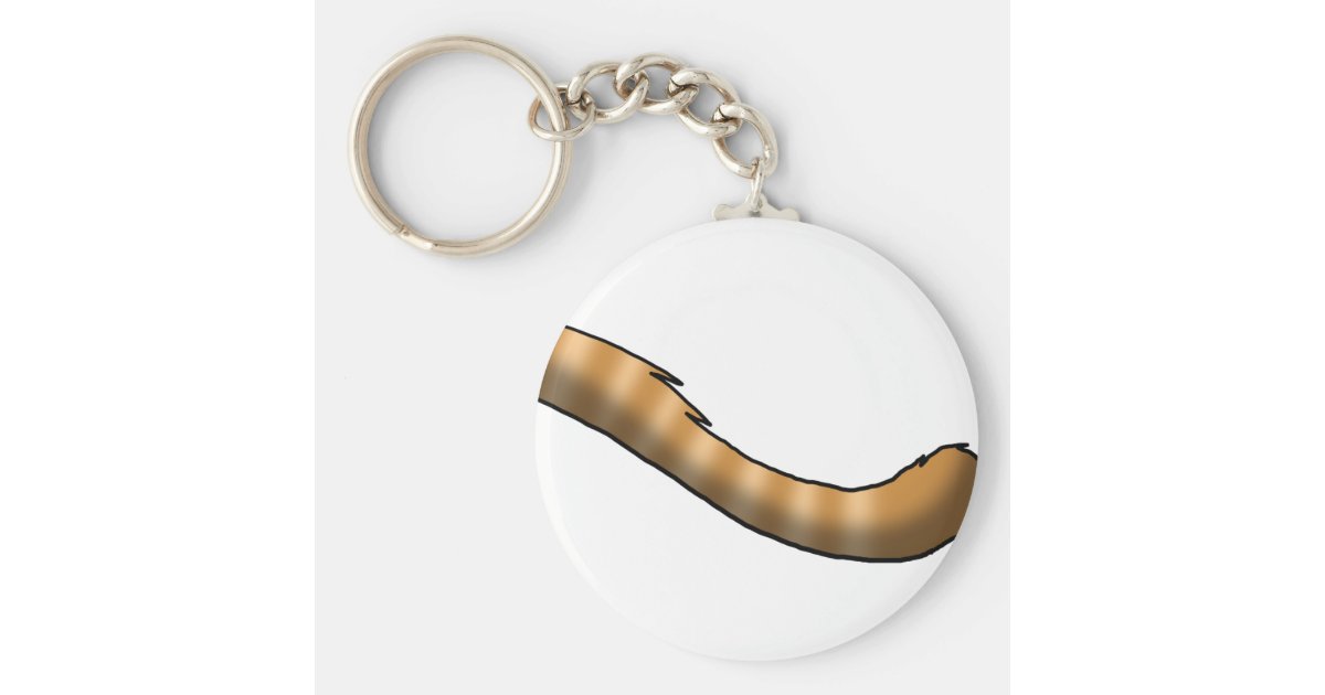 Ginger Tabby Cat Tail Keychain Zazzle