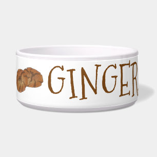 Ginger the Dog Gingersnap Nut Biscuit Cookie Bowl