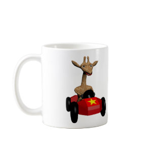 Ginger the Giraffe racing Coffee Mug