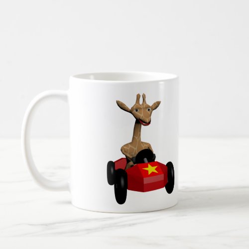 Ginger the Giraffe racing Coffee Mug