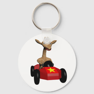 Ginger the Giraffe racing Keychain