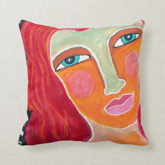 Ginger Throw Pillow-Abstract Art Throw Pillow