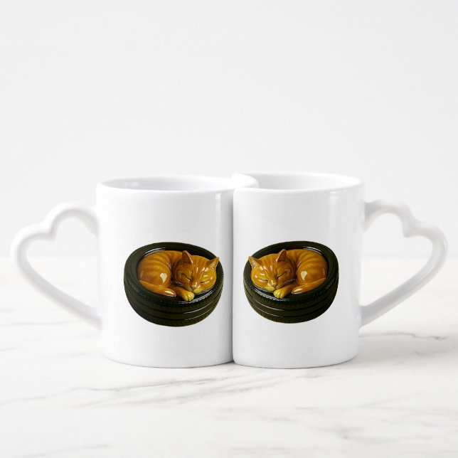 Ginger Tire Cat Mug (Front Nesting)
