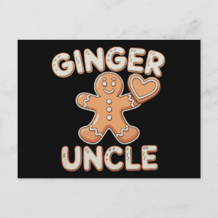 Ginger Uncle Gingerbread Christmas Xmas Family Holiday Postcard