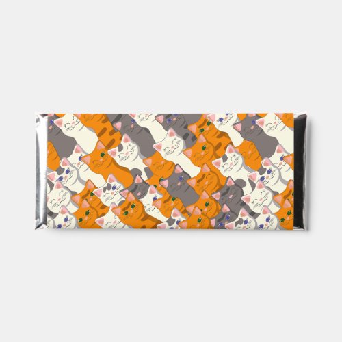 Ginger white black cat diagonal pattern hershey bar favors