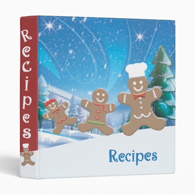 Gingerbread 1" Recipe Binder (Front/Spine)