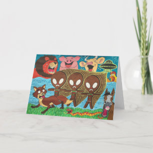 Gingerbread Alien Card