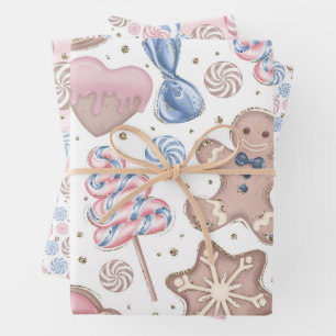 Gingerbread And Sweets Holiday Wrapping Paper Sheets