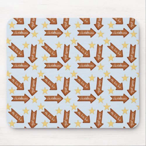 gingerbread arrows fun holiday design mouse pad